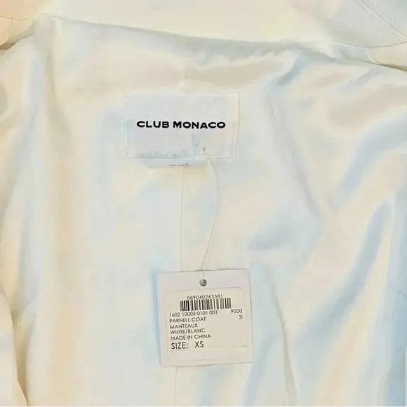 New Club Monaco Parnell Winter Coat Tailored Timeless Cream White Scandi Girl - Picture 11 of 13
